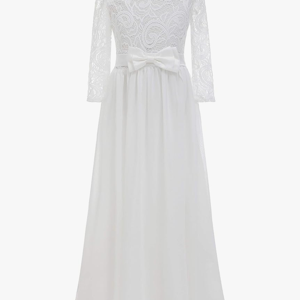 Elegant White Lace Dress